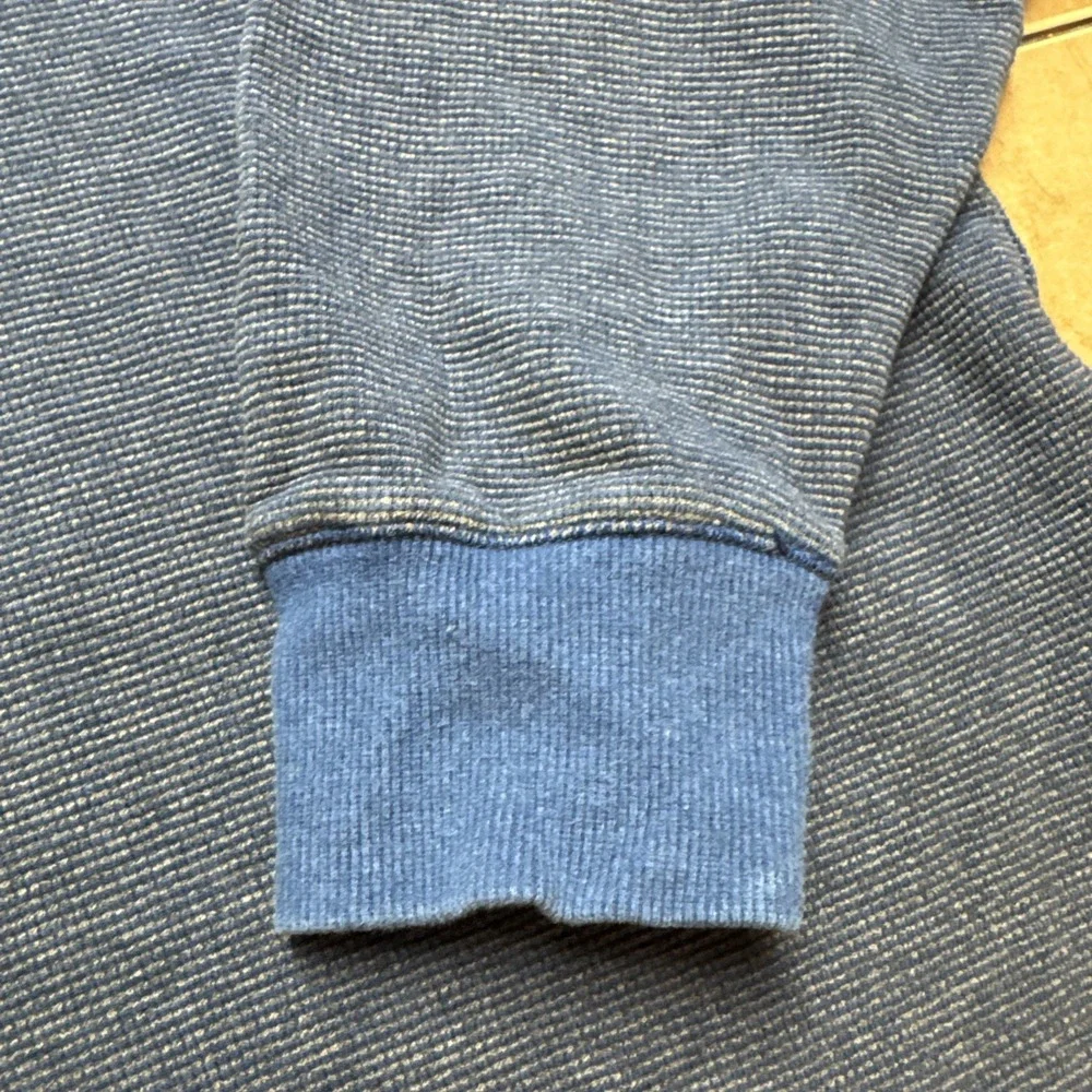 Robert Graham‎ Sweater Men Sz XXL Blue 1/4 Zip Pullover Waffle Knit Cotton